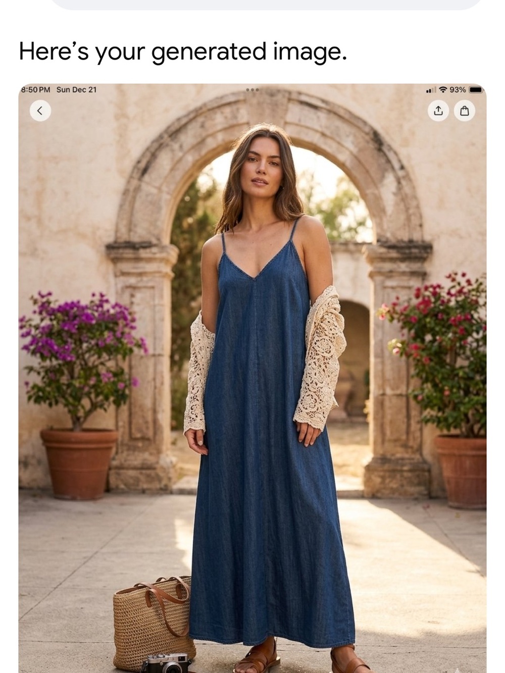 Kut from the Kloth Maxi Dress V-Neck. Adjustable spaghetti straps for custom fit - Picture 4 of 7